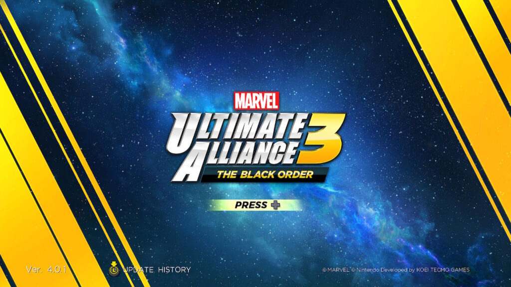 Nintendo Switch - Marvel Ultimate Alliance 3: The Black Order - Press Start Screen